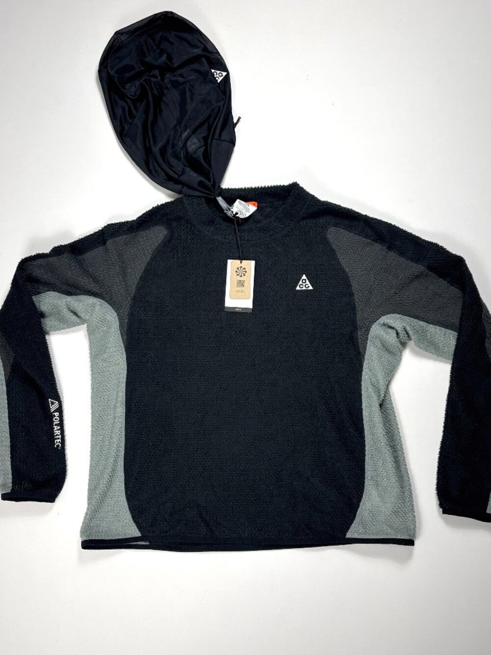 Nike Mens ACG Wolf Lichen Thermal Layer Shirt W/Bag Black XL NWT New Polartec
